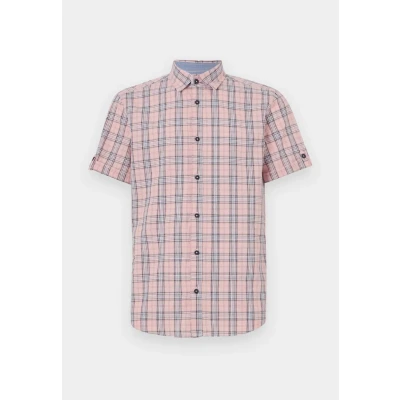 Image of TOM Tailor Checked Shirt Shirt, Men&#039;s, Size: XL, Blush pink/navy
