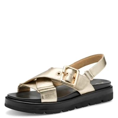 Image of Marco Tozzi Platform sandals, Women&#039;s, Size: 5, Gold shoes