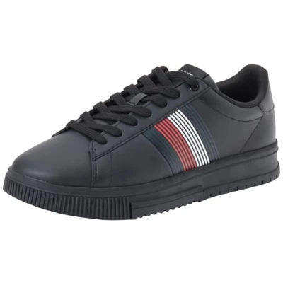 Image of Tommy Hilfiger Men&#039;s Supercup LTH Seasonal Fm0fm05129 Mid Top, Black, 6.5 UK