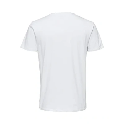 Image of Selected Homme Basic Tshirt, Men&#039;s, Size: Small, Bright white
