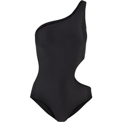 Image of Urban Classics Asymmetric CUT OUT Swimsuit, Women&#039;s, Size: Large, Black