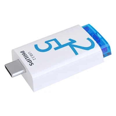 Image of Philips Click Edition USB C Port 3.2 Gen 1 Flash Drive 512GB for PC, Laptop, Smartphone, Tablet with Port, Read Speed up to 120MB/s