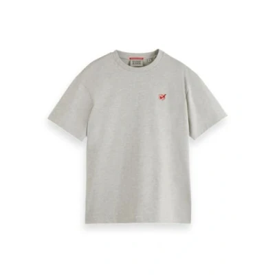 Image of Scotch &amp; Soda CORE THE FREE Spirit Peace BIRD Basic Tshirt, Men&#039;s, Size: Large, Oatmeal melange