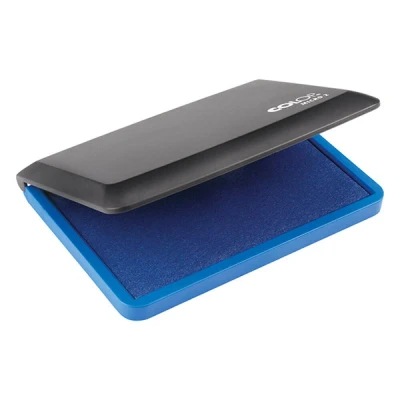 Image of COLOP Micro 2 Blue Rubber Stamp Ink Pad. Measures 110x70mm. Best Pad for Home, Office, and Crafting Use. Water Based, Non Toxic, Document Proof Vegan Friendly.