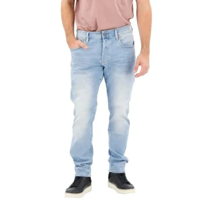 Image of G STAR RAW Men&#039;s 3301 Slim Jeans, Blue (Lt Indigo Aged 51001 8968 8436), 32W / 34L