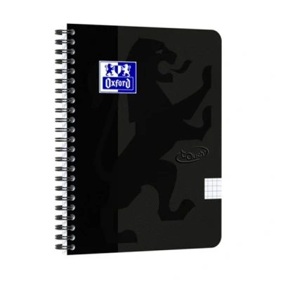 Image of Oxford Touch Notepad A5 Squared 5 mm 140 Pages Black Pack of