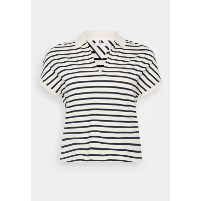 Image of Tommy Hilfiger Curve Polo shirt, Women&#039;s, Size: 20, Calico/dark night navy