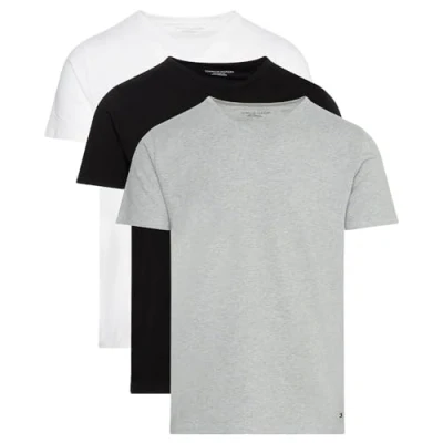 Image of Tommy Hilfiger TEE 3 PACK Undershirt, Men&#039;s, Size: Small, Black/white/grey heather