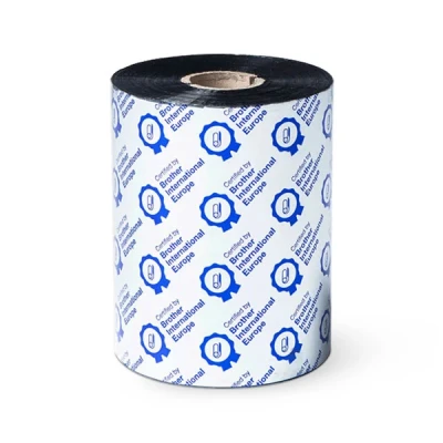Image of Brother BSP 1D600 110 black thermal transfer roll (original Brother)
