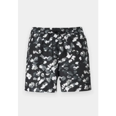 Image of Calvin Klein Men&#039;s Swim Trunk, Ck Layered Floral Black Aop, L
