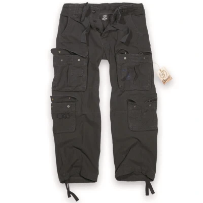 Image of Brandit PURE Vintage Cargo trousers, Men&#039;s, Size: Small, Black