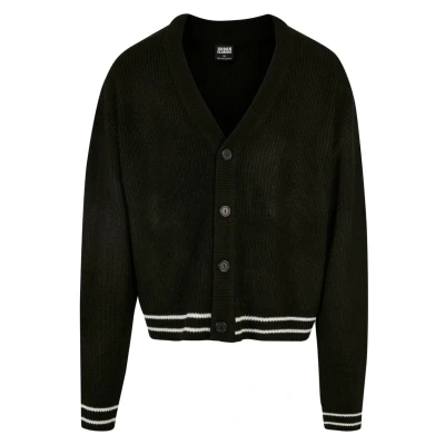 Image of Urban Classics Men&#039;s Sporty Boxy Cardigan Sweater, Black, M