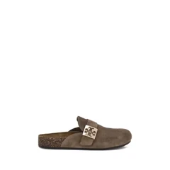 Image of Tory Burch Mellow MULE Mules, Women&#039;s, Size: 3.5, River rock/gold Suede