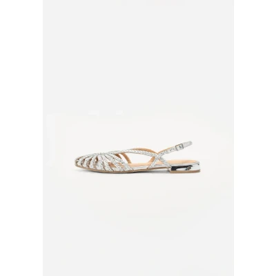Image of Gioseppo Hingham Sandals, Women&#039;s, Size: 3, Silver coloured Synthetics/textile