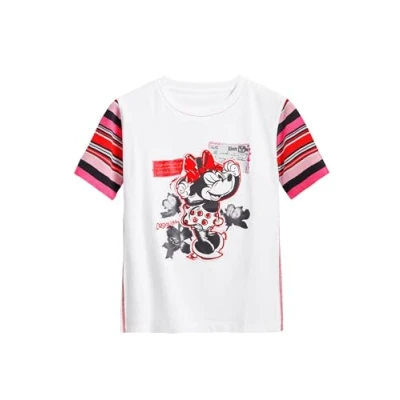 Image of Desigual Minnie Mouse Print Tshirt, Women&#039;s, Size: 16, White