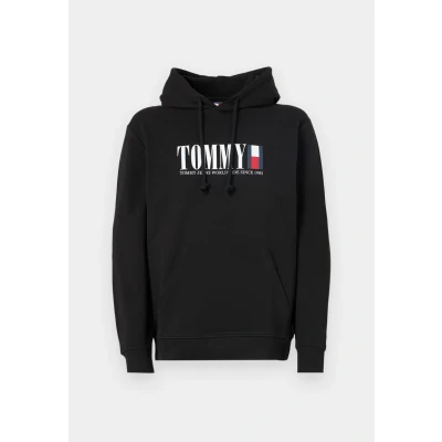 Image of Tommy Jeans Graphic Hoodie Hoodie, Men&#039;s, Size: 34, Black
