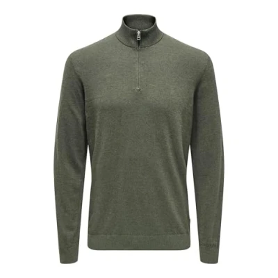 Image of Only &amp; Sons Men&#039;s Knitted Jumper, Castor Gray, S