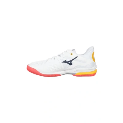 Image of Mizuno WAVE EXCEED TOUR 6 AC Tennis Shoes White/Calypso Coral/Icelandic Blue Women Size 7