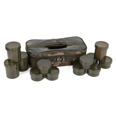Image of Fox Camolite 12 Pot Hookbait Case (Incl. Pots) Fishing bag