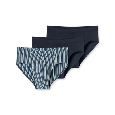 Image of Schiesser 3PACK Supermini Briefs, Men&#039;s, Size: 32, Dark blue/blue