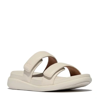 Image of Fitflop GO Adjustable Flatform Twobar Mules, Women&#039;s, Size: 42, Paris beige shoes