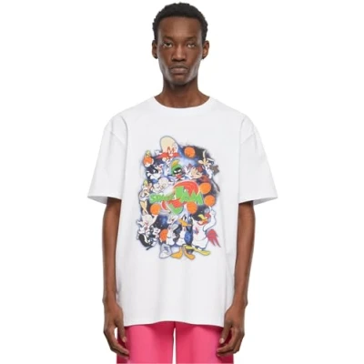 Image of Upscale by Mister Tee Space JAM Teamwork Print Tshirt, Men&#039;s, Size: XXL, White