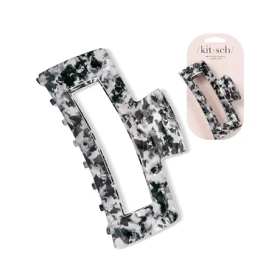 Image of Kitsch Eco Friendly Jumbo Open Shape Claw Clip (Various Colours) Black