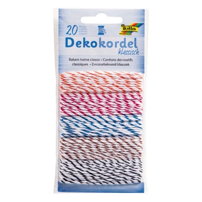 Image of Sznurek dwukolorowy 20 m 5 kolorów twin mix