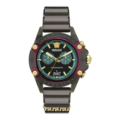 Image of Versace Watches ICON Active Chronograph watch, Men&#039;s, Size: One Size, Black