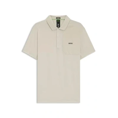 Image of BOSS Paddy Glamping Polo shirt, Men&#039;s, Size: XXL, Open beige