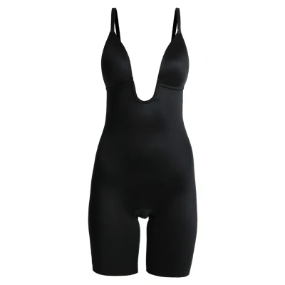 Image of Spanx Women&#039;s SYF Plunge Bodysuit, Black (Very Very Black), 34