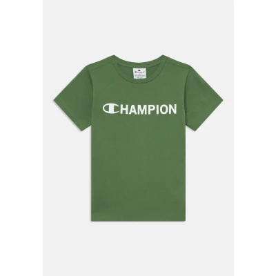 Image of Champion Graphic CREW NECK Unisex Print Tshirt for kids, Size: 9 10y, Green