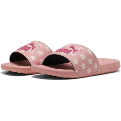 Image of Puma COOL CAT 2.0 Daisies Unisex Pool slides for kids, Size: 11K, Pink fruit/pink/white/almost apricot High quality imitation leather