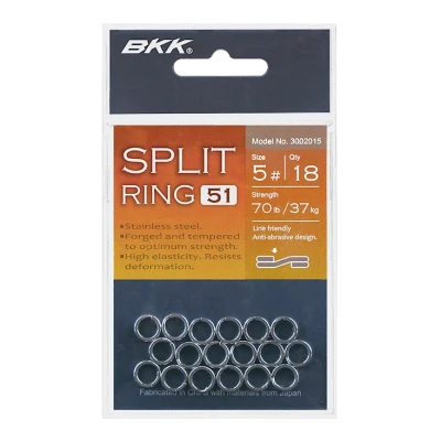 Image of BKK Split Ring 51 7# Fishing swivels