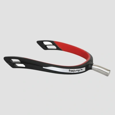 Image of Freejump Spur&#039;One Extra Long Spur Black/Red Horse Spurs Riding Equestrian