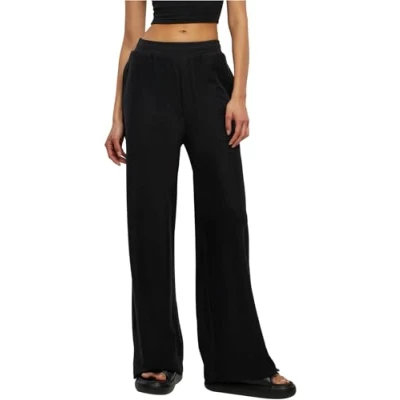 Image of Urban Classics Terry Trousers, Women&#039;s, Size: Large, Black