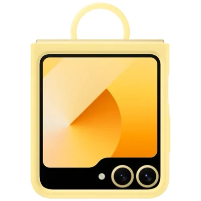 Image of Samsung Silicone Back Cover with Ring Yellow Galaxy Z Flip 6