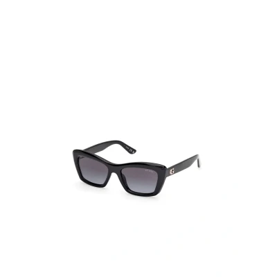 Image of Guess Sunglasses Shiny black gradient smoke, Women&#039;s, Size: 52, smoke
