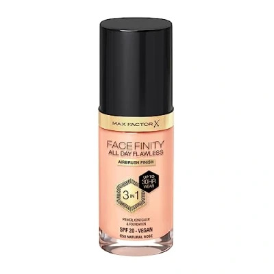 Image of Max Factor Facefinity All Day Flawless 3 in 1 Vegan Foundation 30ml (Various Shades) C50 NATURAL ROSE