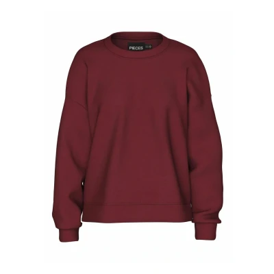 Image of Pieces Pcchilli Loose Sweatshirt, Women&#039;s, Size: XS, Tawny port