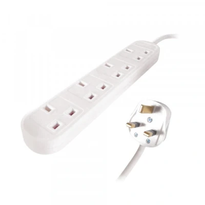 Image of connektgear 2m Male Mains Power PDU 4 Gang UK Socket Extension Block
