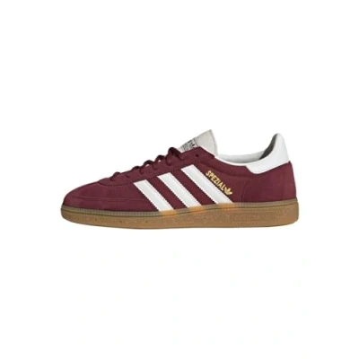 Image of adidas Originals Handball Spezial Unisex Trainers, Size: 9, Shadow red cloud white chalk Leather and textile
