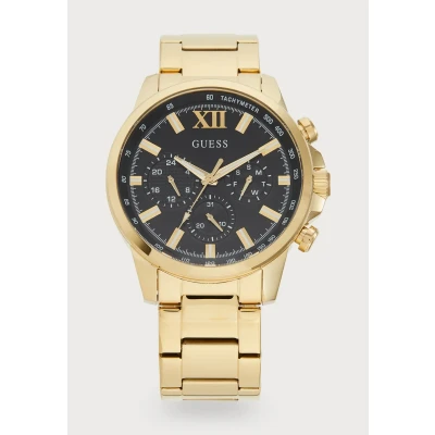 Image of Guess Walker Chronograph watch goldcoloured, Men&#039;s, Size: One Size, Gold coloured
