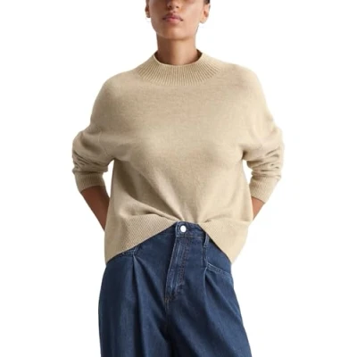 Image of Marc O&#039;Polo Denim MOCK NECK Jumper, Women&#039;s, Size: Large, Medium beige melange