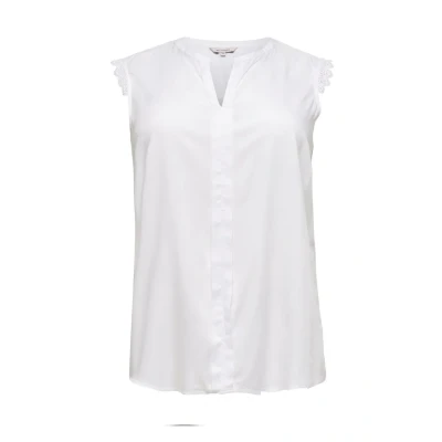 Image of ONLY Carmakoma Carmumi Blouse, Women&#039;s, Size: 14, White