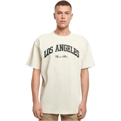 Image of Upscale by Mister Tee L A College Print Tshirt, Men&#039;s, Size: Large, Sand
