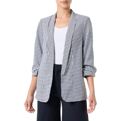 Image of Pieces Pcbosella 3/4 Sleeve Blazer, Women&#039;s, Size: XS, Black