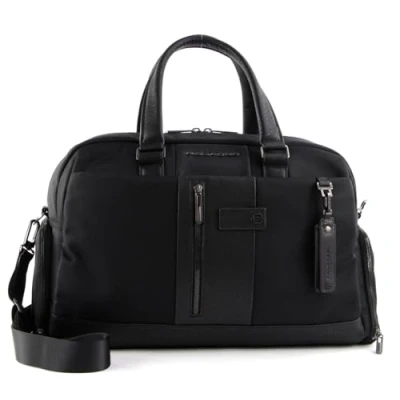 Image of Piquadro Modus Soft Leather Holdall, Black, Contemporary, Contemporary