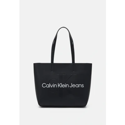 Image of Calvin Klein Jeans Sculpted Shopper MONO Tote bag, Women&#039;s, Size: One Size, Black