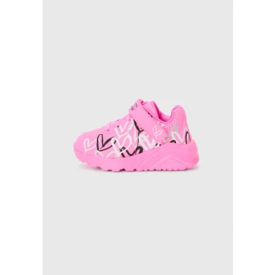 Image of Skechers UNO LITE Trainers Hot pink synthetic/multicoloured for kids, Size: 5K, synthetic/multi/coloured shoes